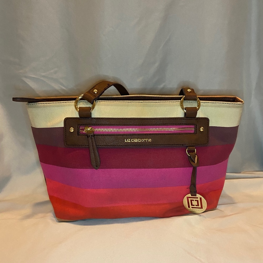 Liz Claiborne Striped Medium Purse